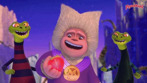 Moncha Short Animation Happy Its A Trap GIF by Monchhichi - Find & Share on GIPHY