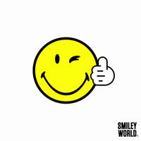 Winking smiley giving a thumbs up