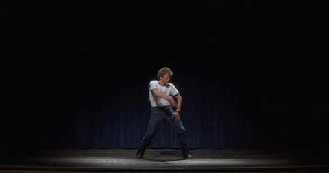 Escena de la película friki de Napoleon Dynamite bailando.