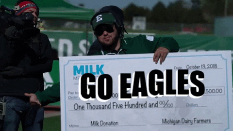 Emueagles Go Eagles GIF by EMU Athletics