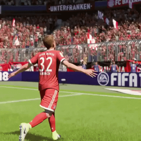 comemoração de gol no jogo FIFA, que será sucedido pelo EA Sports FC 24