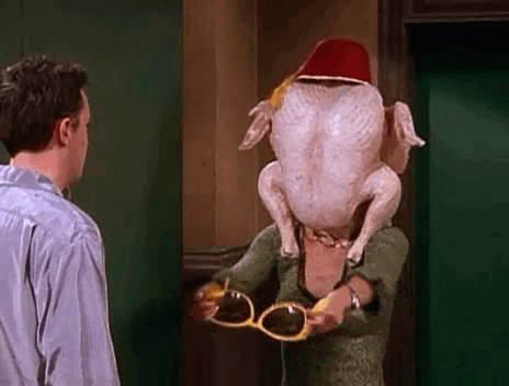 friends thanksgiving sunglasses turkey matthew perry