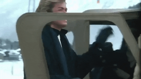 Scene where George Michael gets out of a car in the Last Christmas music video