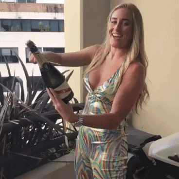 How To Open Champagne Women Style in fail gifs