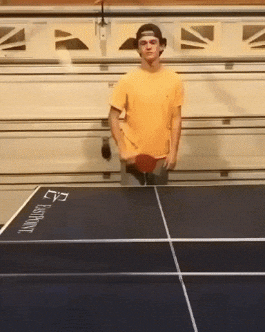 Playing ping pong in funny gifs