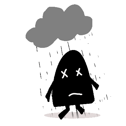 Sad Rain Sticker by fngrpns for iOS & Android | GIPHY