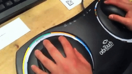Gif showing an orbiTouch in operation