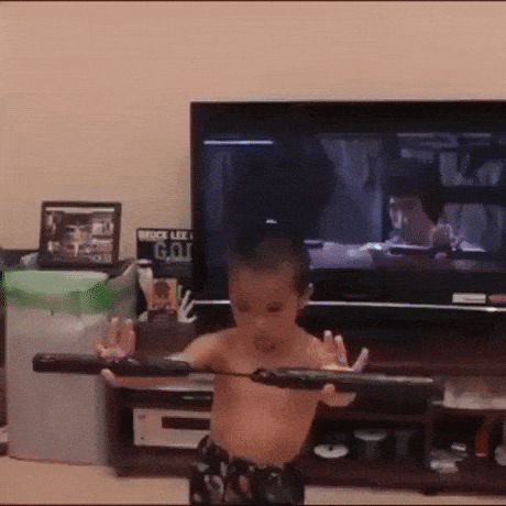 Young Bruce Lee in wow gifs