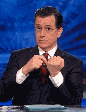 stephen colbert the colbert report fuck you middle finger