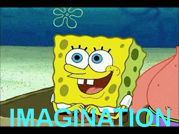  reactions spongebob imagination GIF