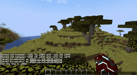 fillbiome command to change biome in Minecraft