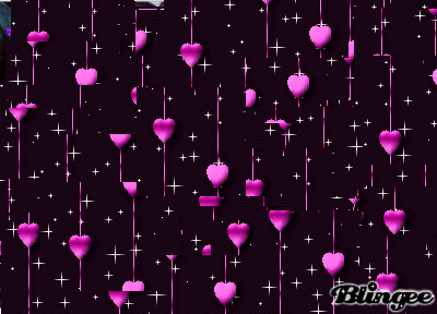 purple falling hearts