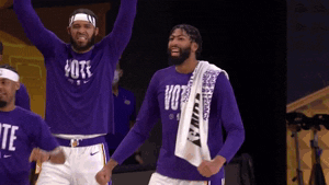 Los Angeles Lakers Reaction GIF by NBA