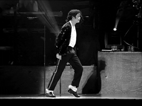 Michael Jackson doing Moonwalk dance