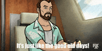 Animated character flashing back nostalgically to old memories
