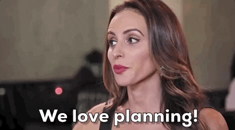 A woman talking about how she loves planning