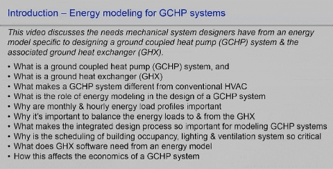 Energy Modeling for GCHP Systems - Manipulating Buildings and Systems