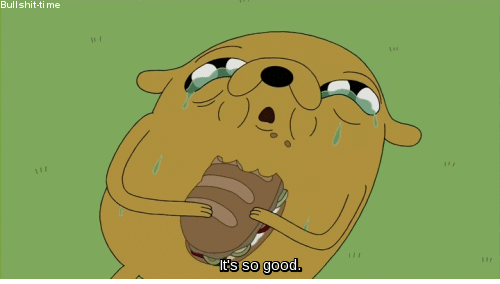 Image result for jake crying adventure time sandwich gif