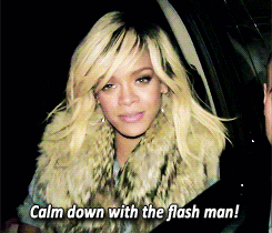 calm down with the flash man rhianna gif