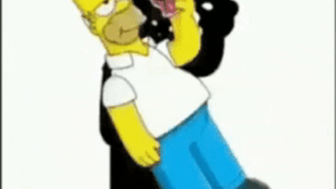 Homer eating doughnut
