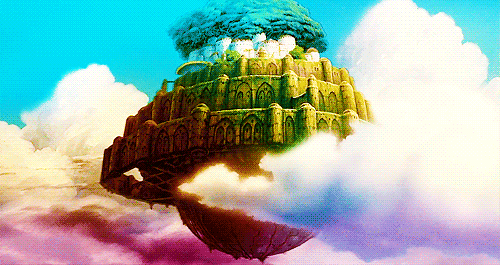 Image result for castle in the sky gif