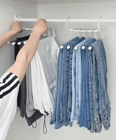 5-in-1 Pant Hangers | The Best Space Saving &amp; Collapsable Pant Rack – Magic  Closets