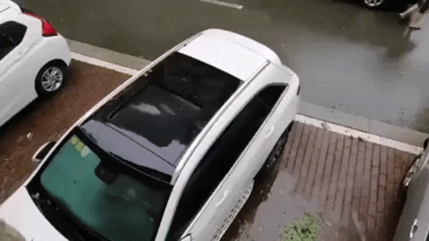 Dont forget to close sunroof during typhoon