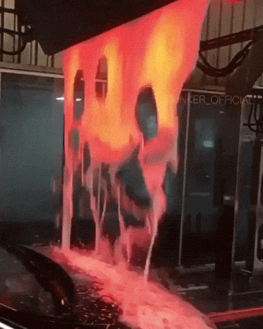 This carwash foam looks like lava in wow gifs