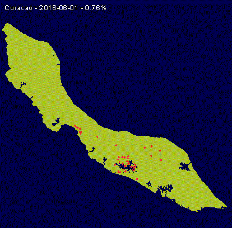 Curacao land use detection timeseries