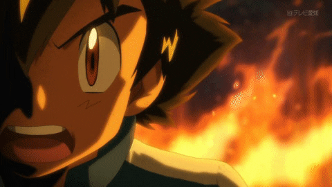 Pokemon ash burning