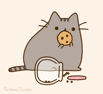 desenho de gatinho comendo biscoitos