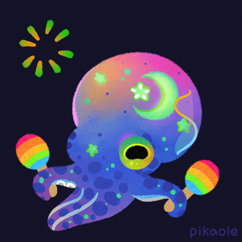 cartoon cute cephalopod fiesta celebrate