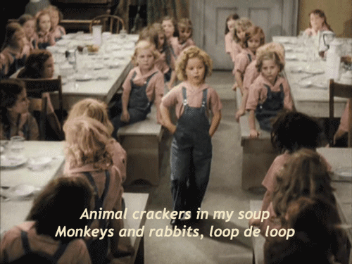 Image result for shirley temple animal crackers gif
