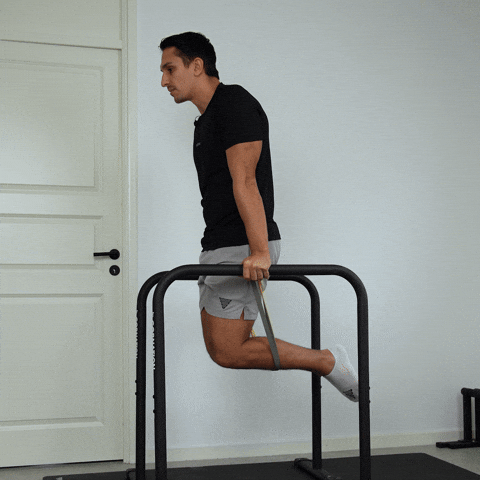 assisted dips exercise demonstration