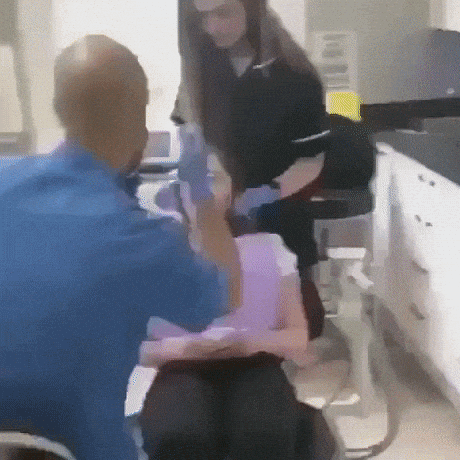 Meanwhile at the dentist in funny gifs