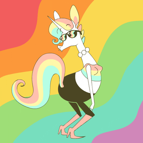 Rainbow Twerk GIF by BuzzFeed Animation