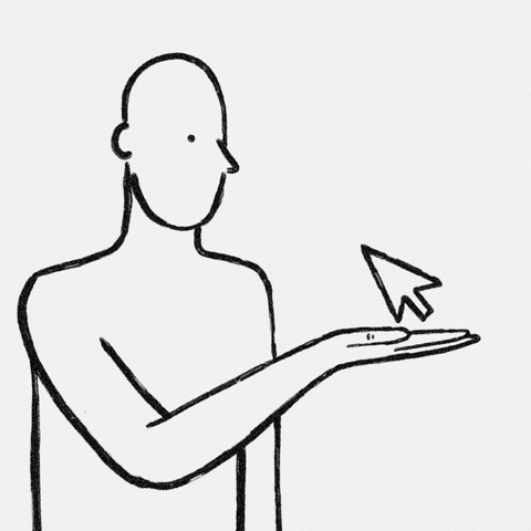 Man holding a cursor GIF