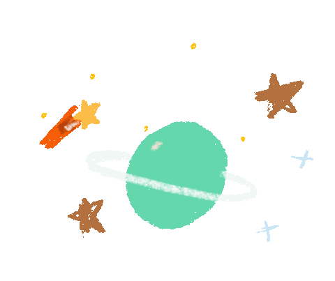 Outer Space Planet Sticker by Doodleganger for iOS & Android | GIPHY