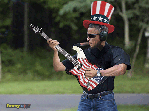 free america barack obama guitar merica