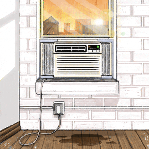 Penting Animated Air Conditioning Cat Air