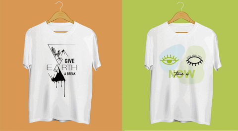 T-shirts made from recycled plastic bottles