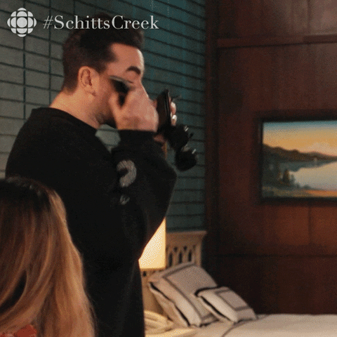 David Rose, character on CBC's Schitt's Creek, is talking to his sister. He clutches his keys and phone to his face, exclaiming: "This is A LOT of information to process."
