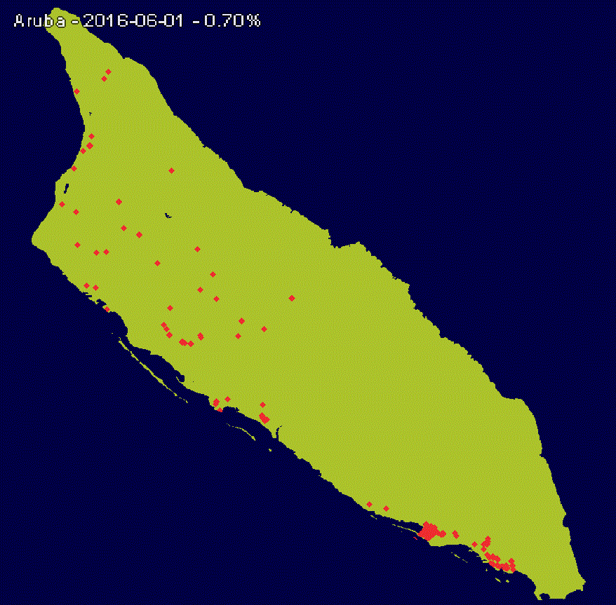 Aruba land use detection timeseries