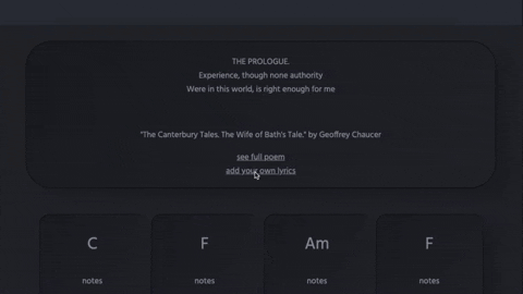 User adding new lyrics