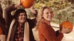 Image result for women carrying pumpkins gif