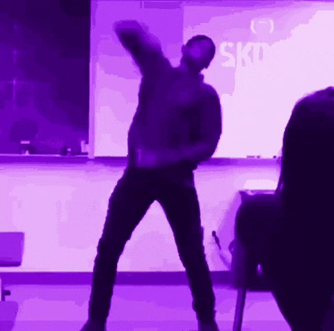 BTS member dancing in purple light gif