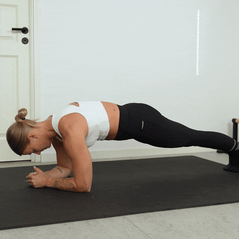 plank hold leg crunch exercise demonstration