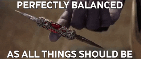 Thanos talking about balance