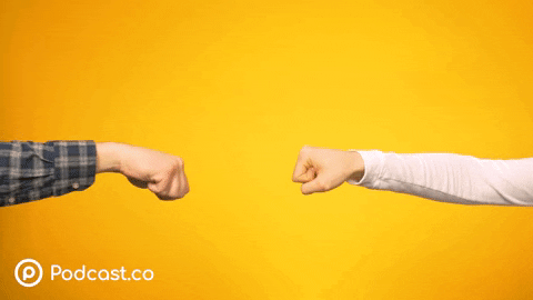 Bro Fist Bump GIF by Podcastdotco - Find & Share on GIPHY