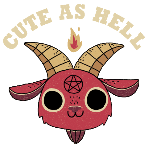 Illustration Cute As Hell Sticker by Threadless for iOS & Android | GIPHY